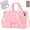 2‑Pack Women’s Travel Duffle Bag Set – Large Waterproof Weekender with Toiletry Bag, USB Port, Wet Pocket & Shoe Compartment
