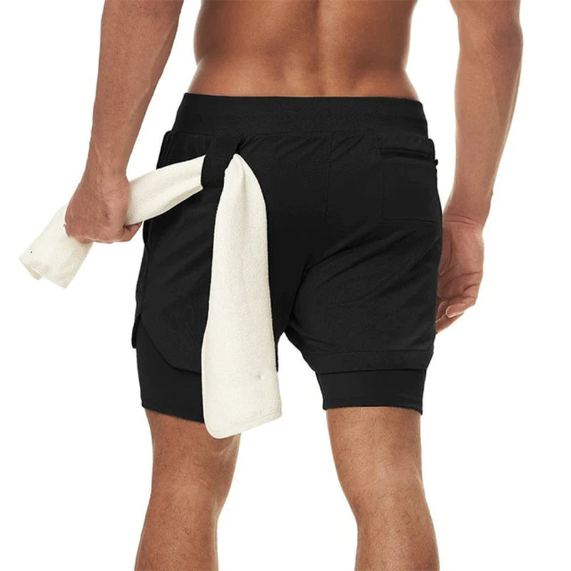 Men’s 2‑in‑1 Running Shorts – Quick‑Dry Training Fit