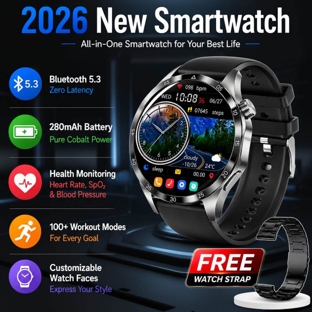 2026 Smartwatch - Premium Dark Background