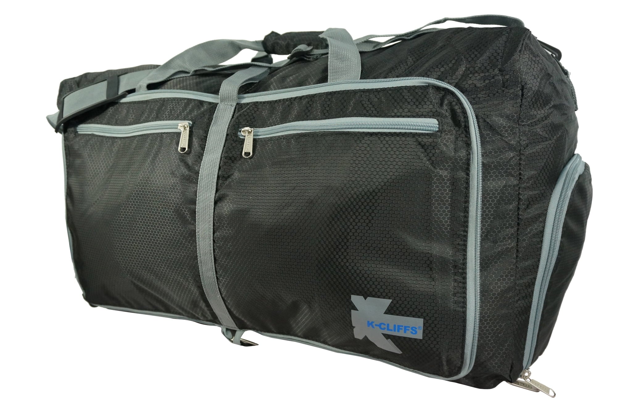 28" Foldable Travel Duffel Bag – Lightweight, Durable Gym & Weekender Bag with Shoe Compartment (Black)