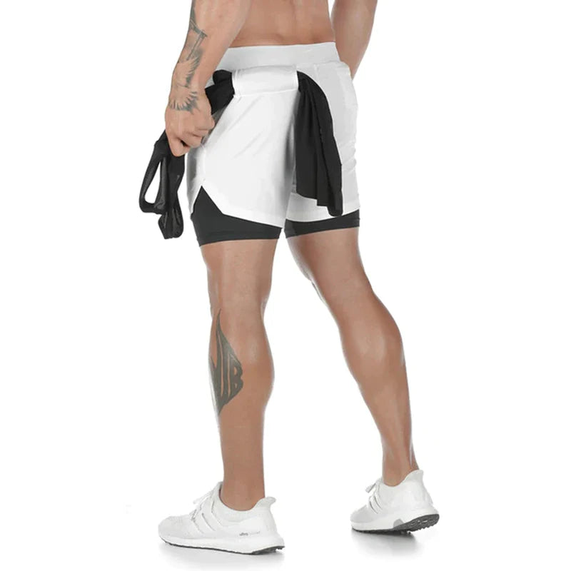 Men’s 2‑in‑1 Running Shorts – Quick‑Dry Training Fit