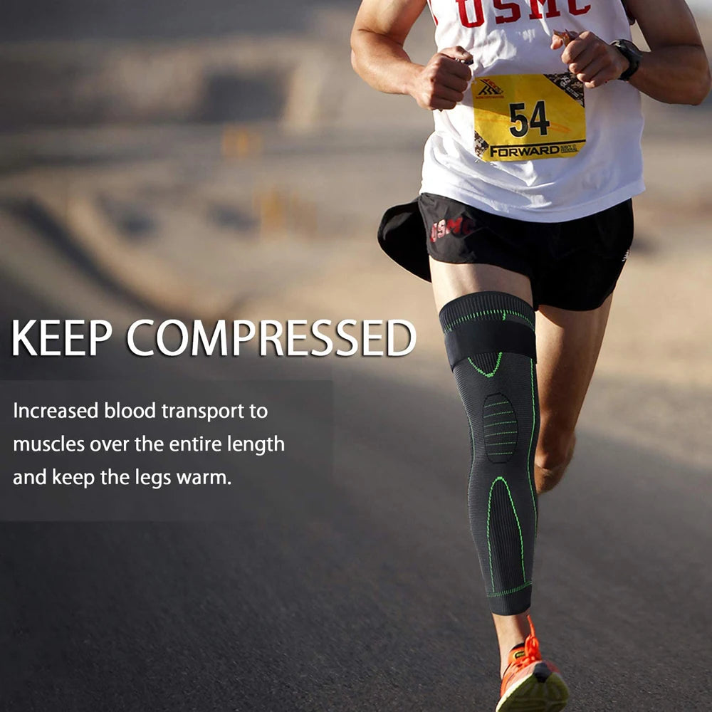 Anti‑Slip Long Knee Sleeve – Compression Support for Running & Training