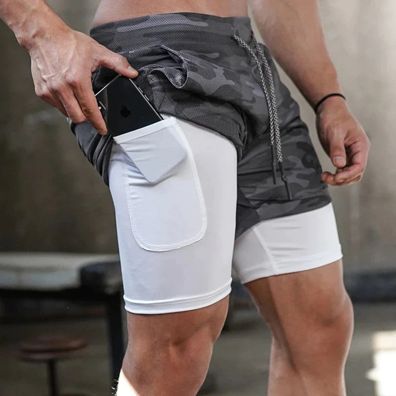 Men’s 2‑in‑1 Running Shorts – Quick‑Dry Training Fit