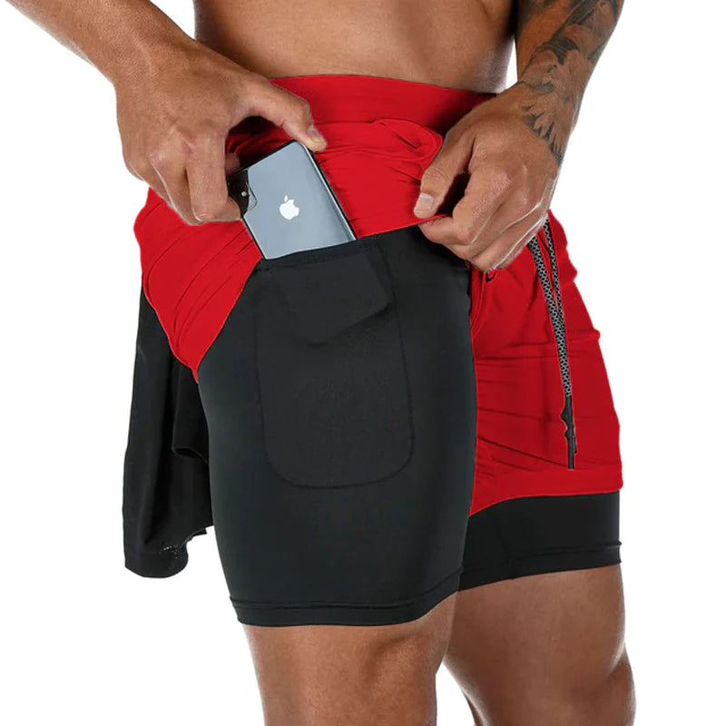 Men’s 2‑in‑1 Running Shorts – Quick‑Dry Training Fit