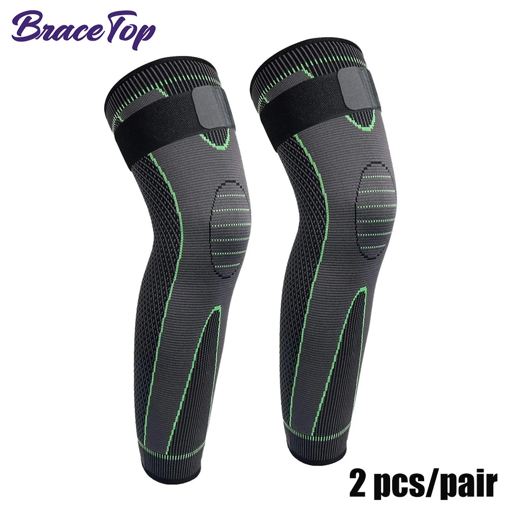 Anti‑Slip Long Knee Sleeve – Compression Support for Running & Training
