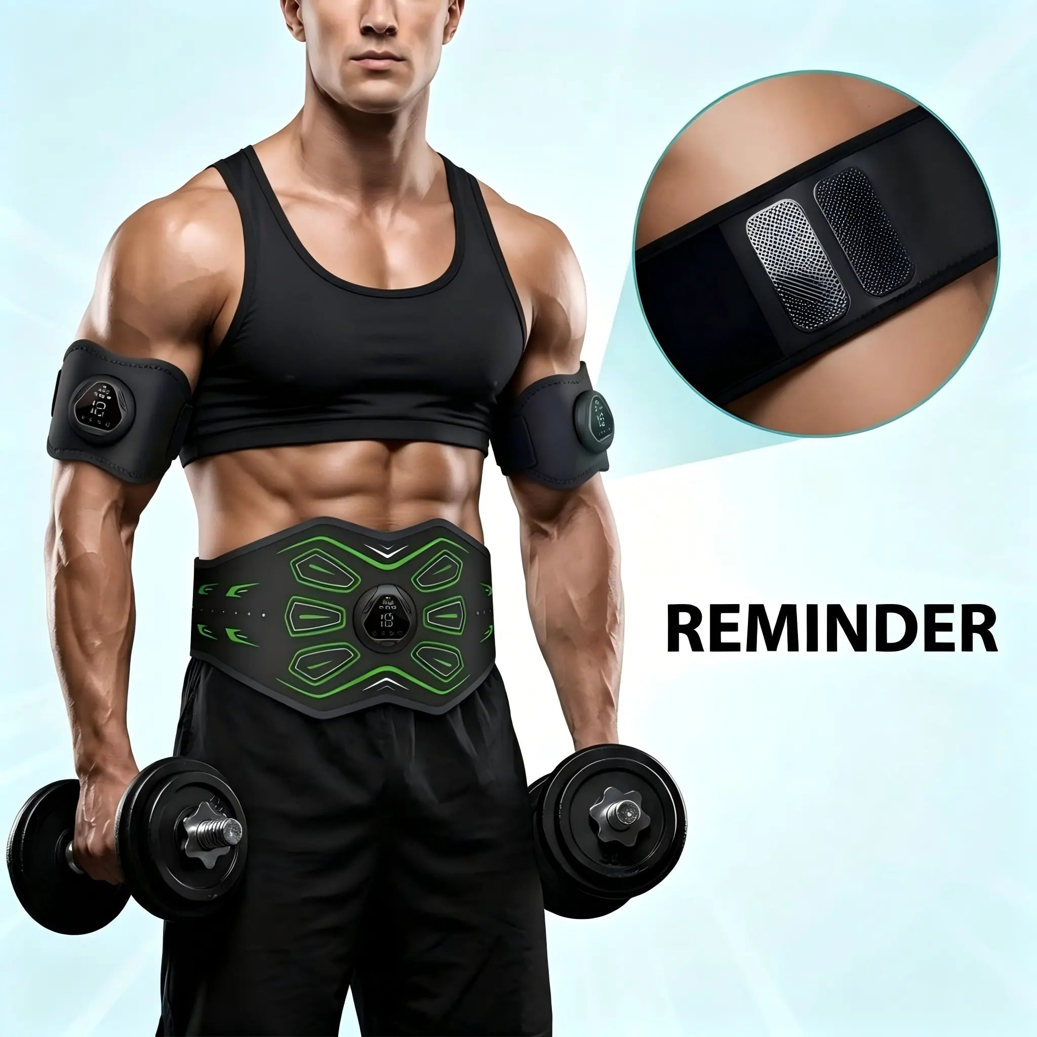 2026 Dual‑Zone Ab & Arm Trainer – 6 Modes, 18 Intensity Levels
