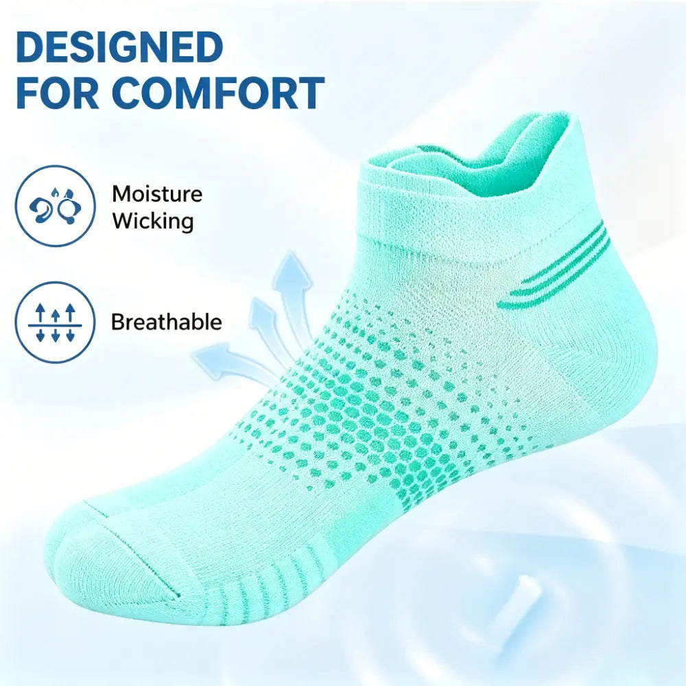 Women’s Low‑Cut Athletic Socks – Breathable Cushioned Ankle Style (6/12 Pairs)