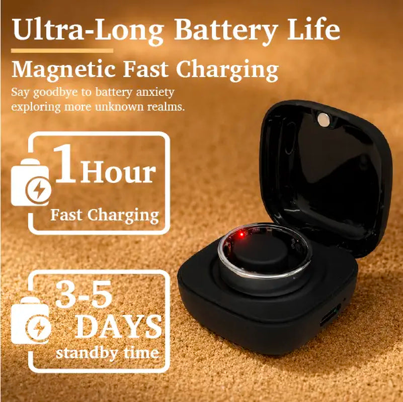 BRILO T07 Steel Smart Ring – Sleep, Activity & Health Insights