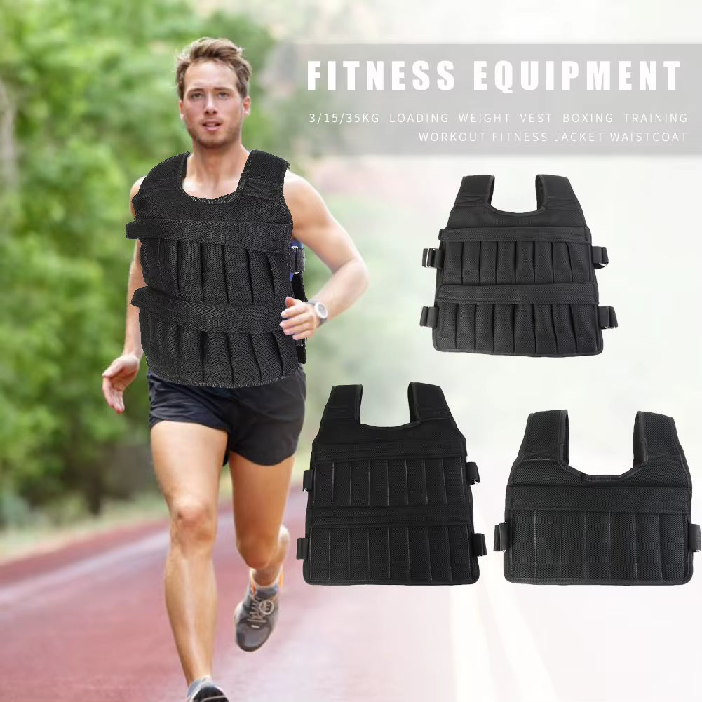 Heavy‑Duty Weighted Workout Vest – 1–50kg Adjustable Training Weight Jacket