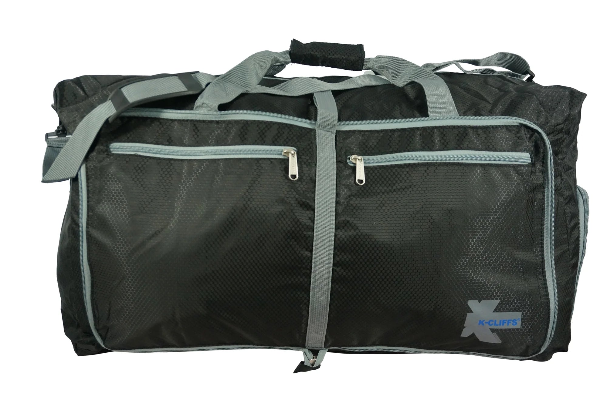 28" Foldable Travel Duffel Bag – Lightweight, Durable Gym & Weekender Bag with Shoe Compartment (Black)