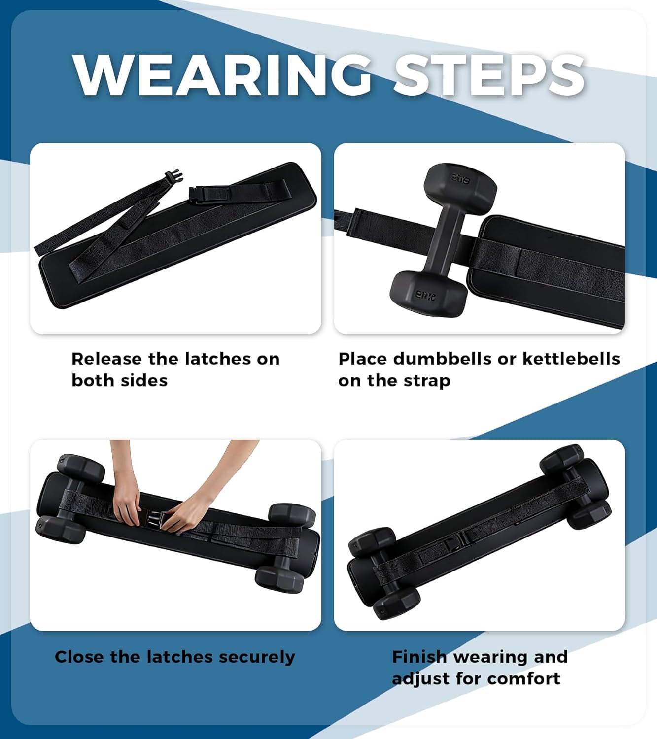 Adjustable Hip Thrust Belt – Slip‑Resistant Glute Training Belt for Dumbbells, Kettlebells & Plates