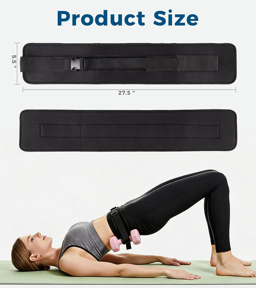 Adjustable Hip Thrust Belt – Slip‑Resistant Glute Training Belt for Dumbbells, Kettlebells & Plates