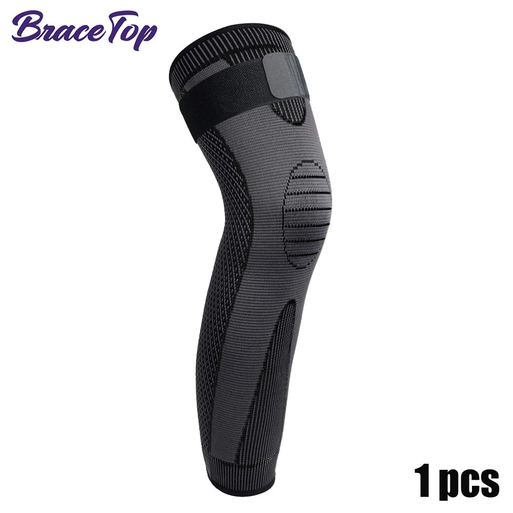 Anti‑Slip Long Knee Sleeve – Compression Support for Running & Training
