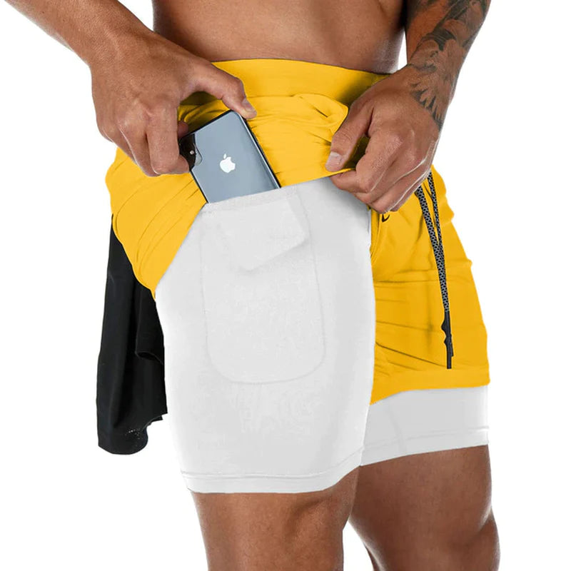 Men’s 2‑in‑1 Running Shorts – Quick‑Dry Training Fit