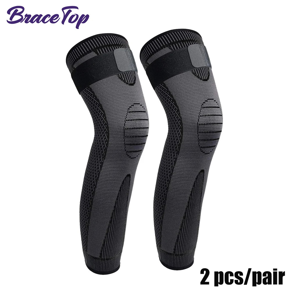 Anti‑Slip Long Knee Sleeve – Compression Support for Running & Training