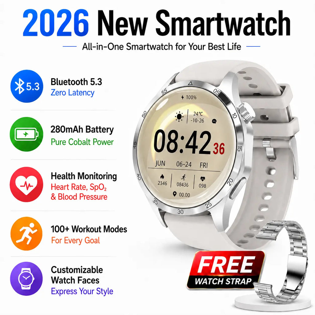 Aetow Men’S Wearable Wireless Smart Watch – Universal Smartwatch for Smart & Wearable Devices, Bluetooth 5.3 HD Calling, IP67 Water Resistance, Fitness Tracking, Heart Rate & Sleep Monitoring, Multiple Sport Modes, Message Alerts, Custom Faces