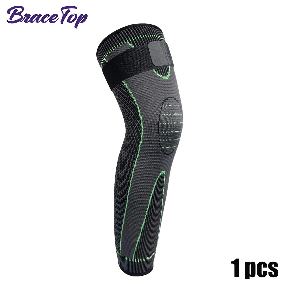 Anti‑Slip Long Knee Sleeve – Compression Support for Running & Training