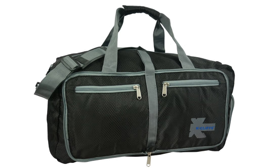 28" Foldable Travel Duffel Bag – Lightweight, Durable Gym & Weekender Bag with Shoe Compartment (Black)