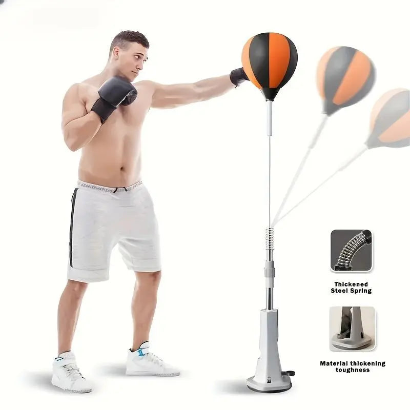 Adjustable Height with Stand, High-Quality Boxing Speed Ball, Suitable for Teenagers and Adults - 360° Rebound, Relieves Stress, and Helps with Fitness and Body Shaping - Perfect for Use in Bedrooms, Living Rooms, Gardens, and Other Home Settings.