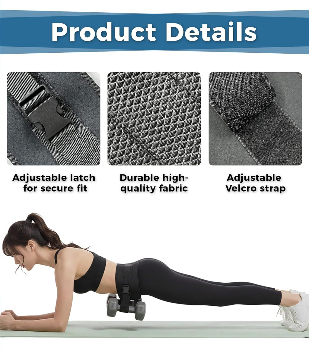 Adjustable Hip Thrust Belt – Slip‑Resistant Glute Training Belt for Dumbbells, Kettlebells & Plates