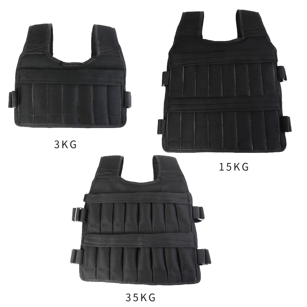 Heavy‑Duty Weighted Workout Vest – 1–50kg Adjustable Training Weight Jacket