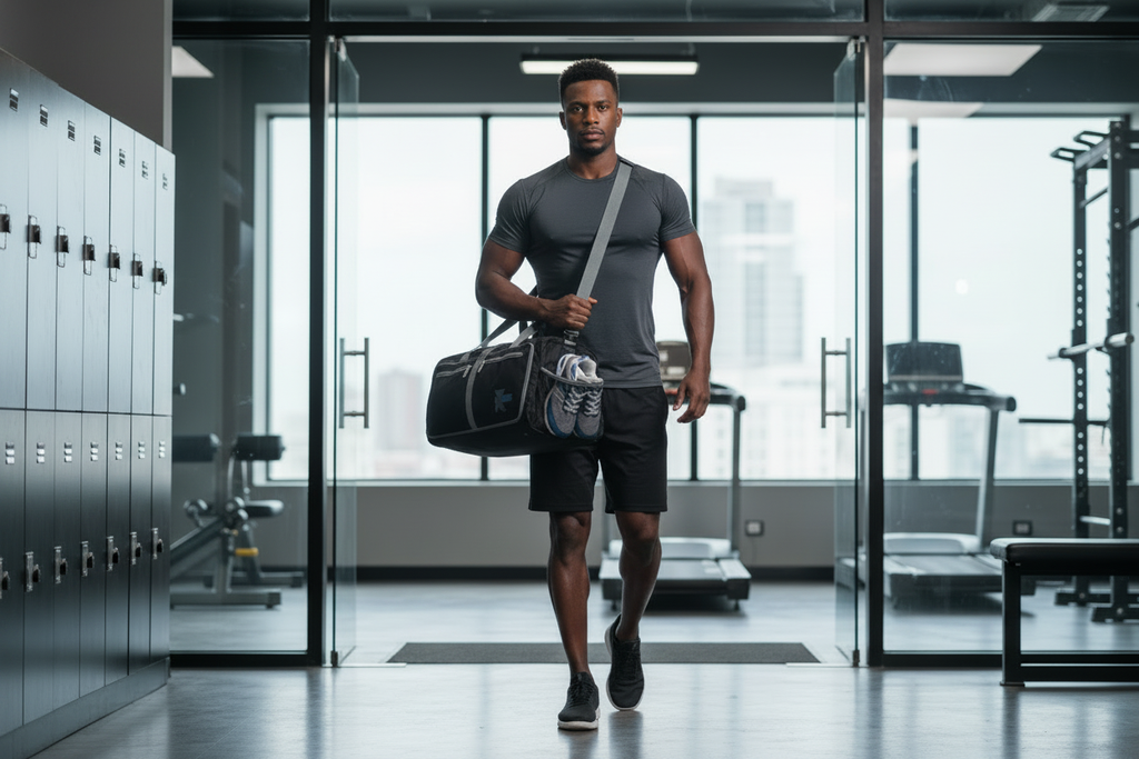 Gym Duffle Bag - African American Model
